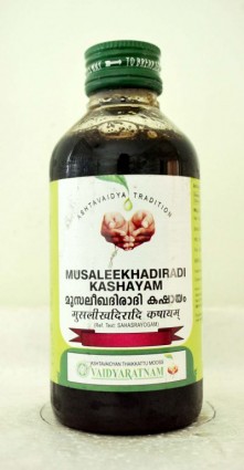 Vaidyaratnam Ayurvedic, Musaleekhadiradi  Kashayam, 200 ml